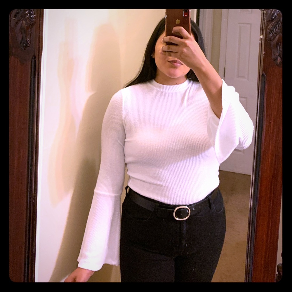 White bell long sleeve